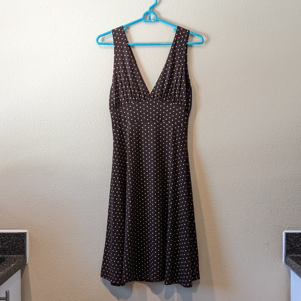 Vintage brown polka dot dress